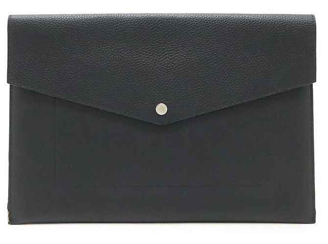 Clutch busta in pelle Taurillon Louis Vuitton Nero
