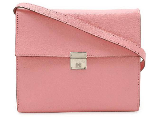 Hermès Bolsa de Ombro Hermes Chevre Click 16 Rosa