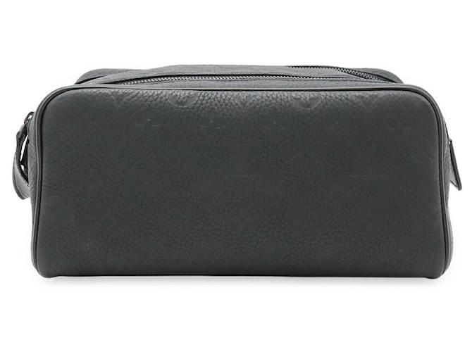 Louis Vuitton Monogram Eclipse Dopp Kit Handbag Black Leather Pony-style calfskin  ref.2475127