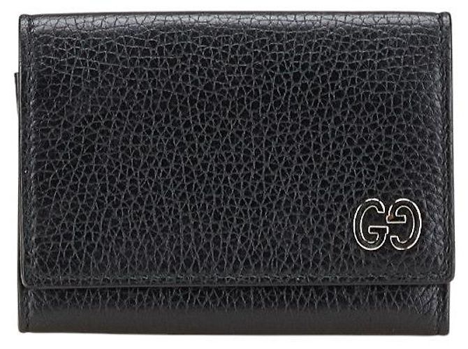 Gucci Dorian Leather Card Case Black