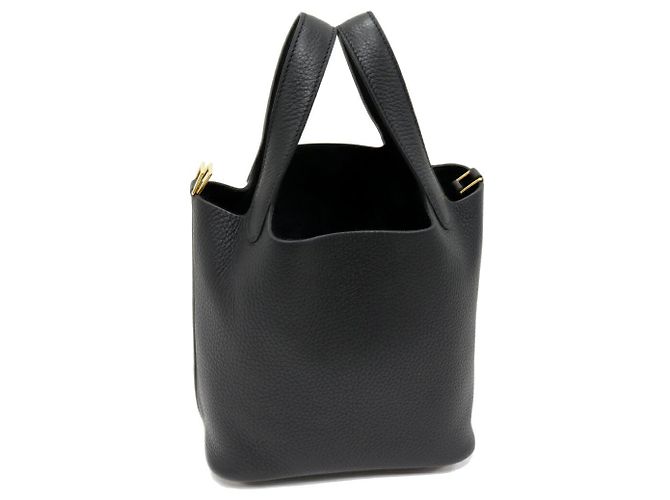 Bolsa Tote Picotin Lock PM da Hermès Preto