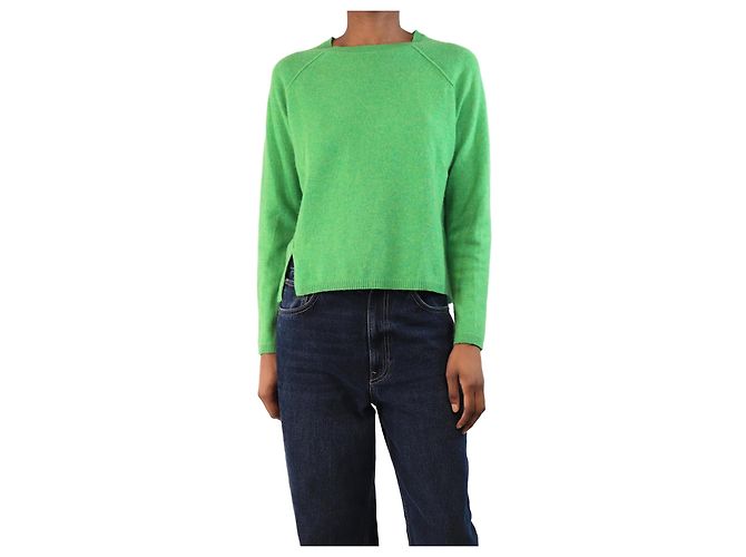 No Name Pull raglan en cachemire vert - taille XS