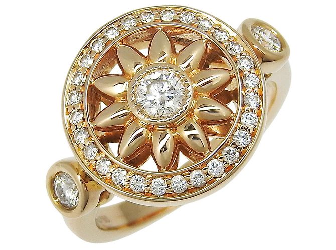 Anillo de diamante en oro amarillo de 18K Harry Winston