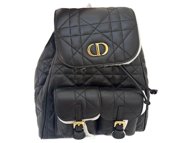 Autre Marque Schwarzer Lederrucksack