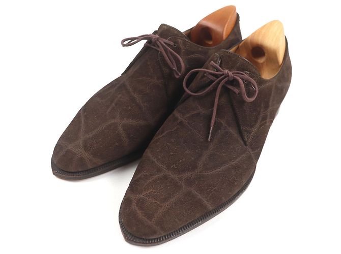 Autre Marque John Lobb Elefantenleder Schuhe Bronze Dunkelbraun