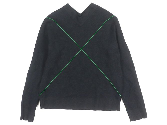 Wollpullover Bottega Veneta Schwarz Grün