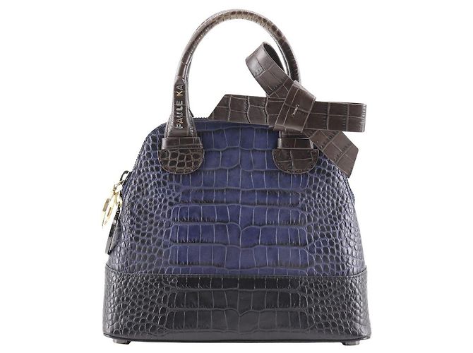 Autre Marque Paule Ka Ripsleder-Handtasche Braun Schwarz Lila