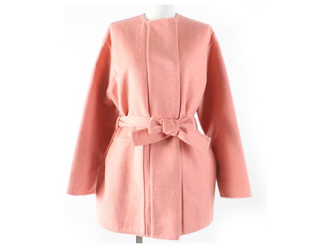 Hermès Hermes 2H0122DB 100% Cashmere Coat Orange