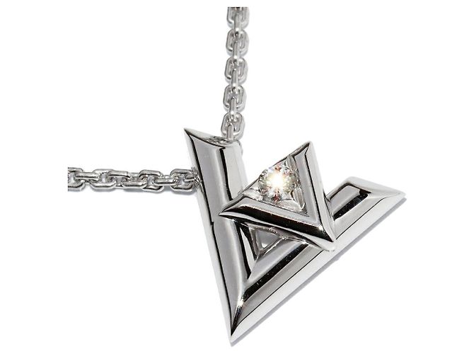 Collar Péndulo Volt One en Oro Blanco K18 de Louis Vuitton Q93807 Plata