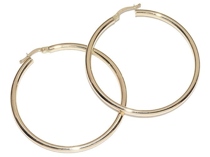 Autre Marque Orecchini a cerchio Au750 D'oro