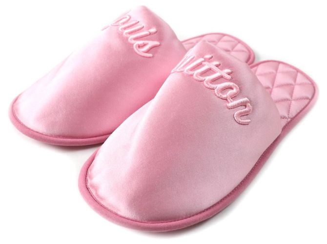 Mules de cetim Louis Vuitton LV Sweet Line