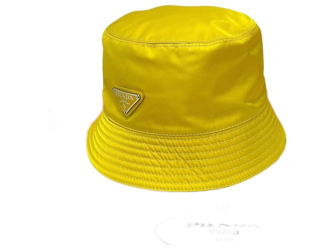 Prada Re-Nylon Bucket Hat Yellow
