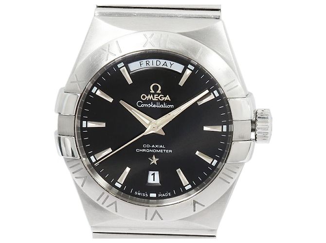 Omega Constellation aus Edelstahl Schwarz