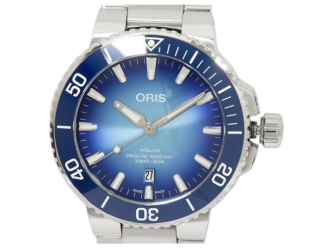 Oris Aquis Date Limited Edition Baikalsee Edelstahl Blau