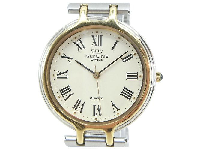 Autre Marque GLYCINE Edelstahl-Uhr Weiß
