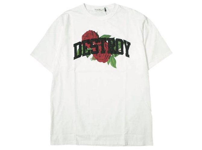 Autre Marque Camiseta de algodón UNDERCOVER S/S DESTROY ROSE Blanco