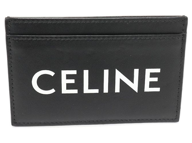 Céline Celine 10B703DMF.38SI Smooth Calfskin Card Case Black