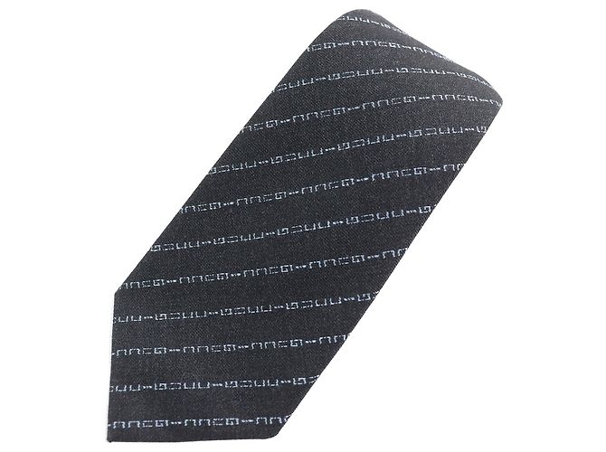 Gucci Wool Tie Grey Dark grey