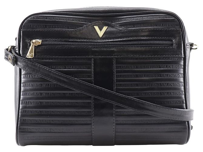 Autre Marque Bolsa 2 em 1 em couro com logo V de Mario Valentino Preto