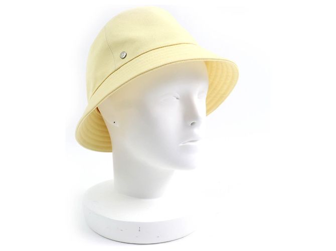 Hermès Hermes Calvi Cotton Bucket Hat Yellow