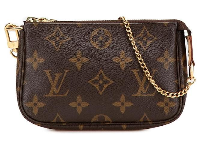 Bolsa de Ombro Pochette Accessoires Monogram Louis Vuitton Marrom Bronze Lona  ref.2477422