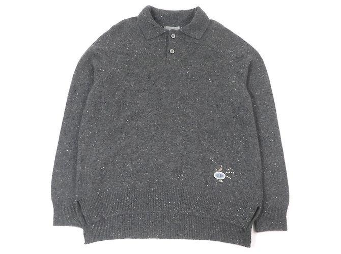 Dior Logo-Patch Maiglöckchen Strickwaren aus Kaschmir Grau