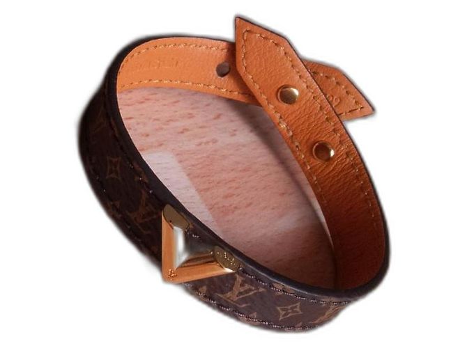 Pulsera Louis Vuitton Monogram Marrón Oro Castaño