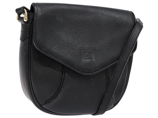 Autre Marque Borsa a Spalla Burberrys in Pelle Nera e Oro Auth ep10257 Nero D'oro