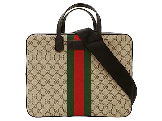 Gucci Beige GG Supreme Briefcase Cloth  ref.2478187