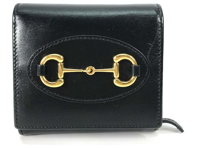 Gucci 621891 Compact Horsebit Medium Wallet Black