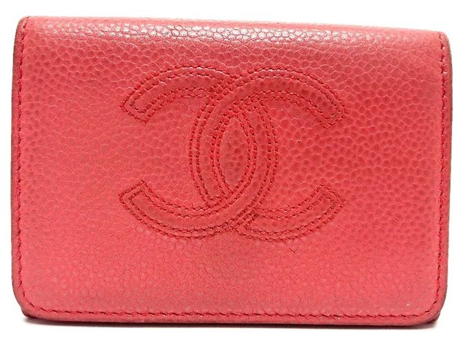 Chanel Salmon Pink Tri-Fold Wallet