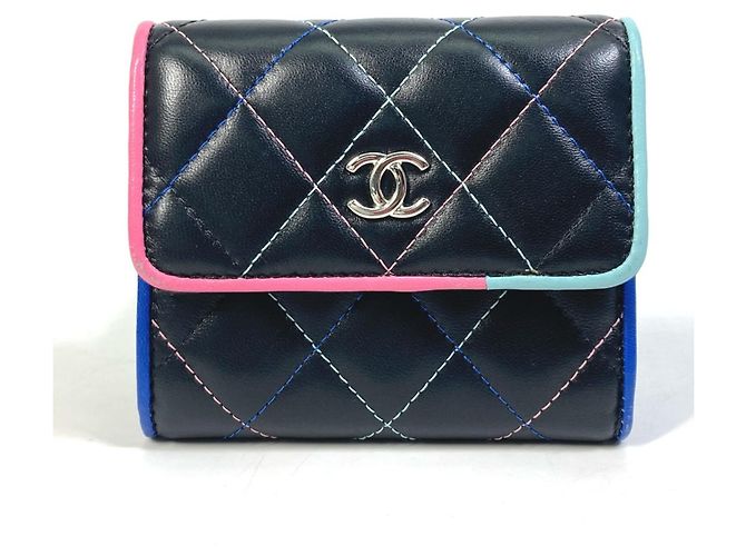 Chanel CC Coco Mark Small Flap Compact Wallet Black