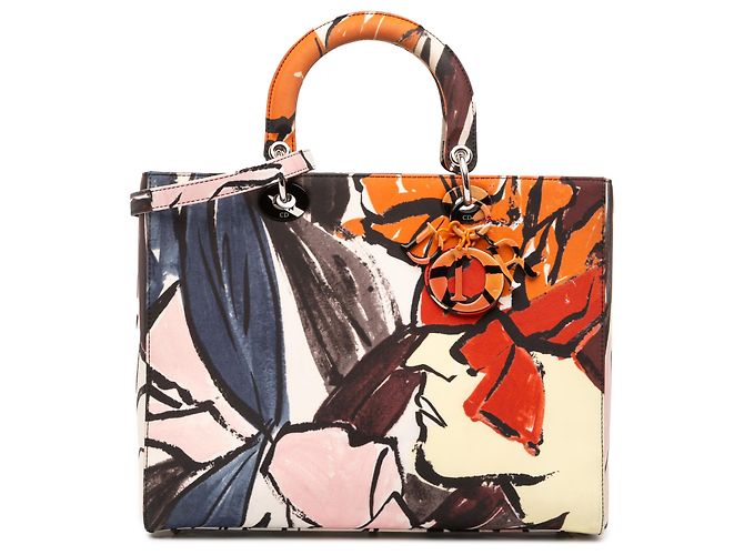 Lady Dior Dior Multi Grande Tela Floreale Graffiti Lady D Lite Multicolore