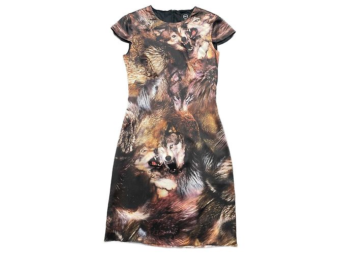 Vestido Alexander McQueen de seda 38IT Multicor