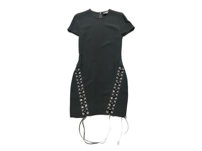 Abito nero Dsquared2 con lacci in pelle