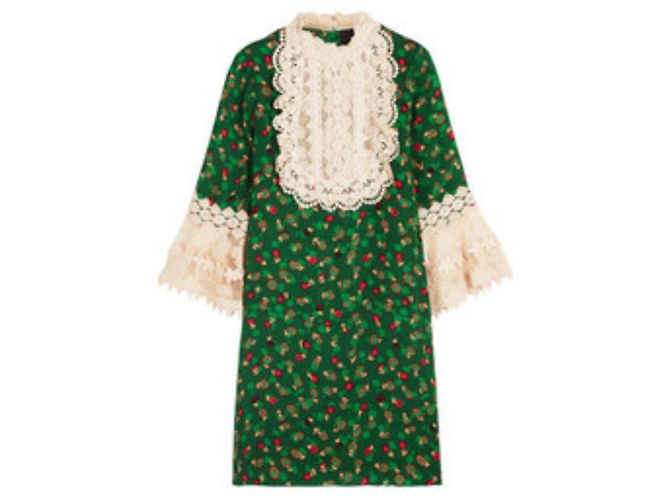 Desfile de moda Anna Sui Outono 2016 - look 29 Multicor Verde