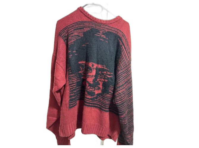 Autre Marque OCTOBER ALL OVER CREWNECK SWEATER Red