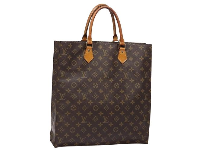 LOUIS VUITTON Bolsa Sac Plat Monogram M51140 LV Auth 139007 Monograma