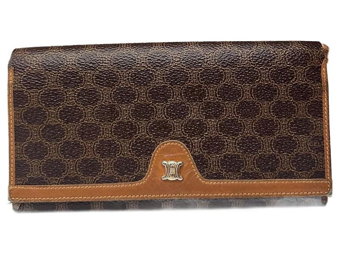 Céline Vintage Celine Paris Leather wallet brown