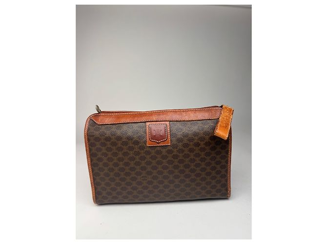 Céline Vintage Celine Paris Leder Clutch Braun
