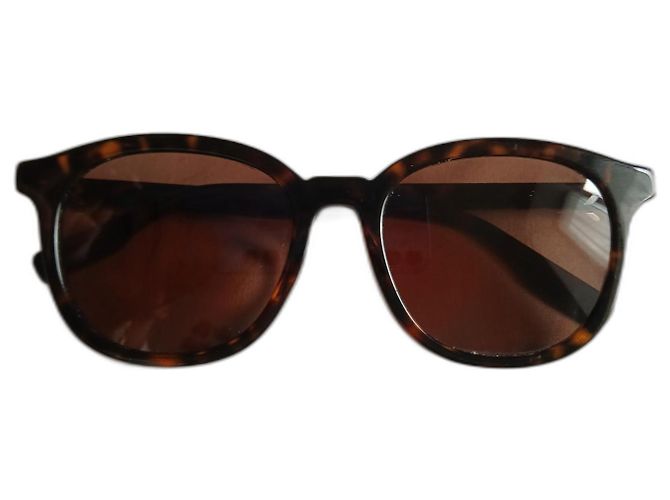 Gafas de sol Alexander McQueen marrones con brazos logotipados Castaño