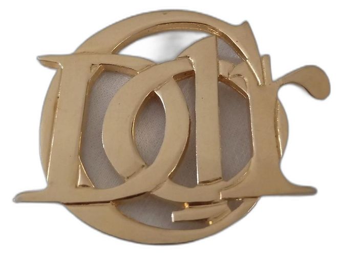 Dior Parfüm Brosche Goldenes Metall
