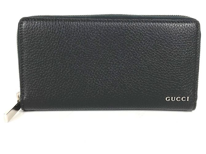 Gucci Black Leather Long Wallet
