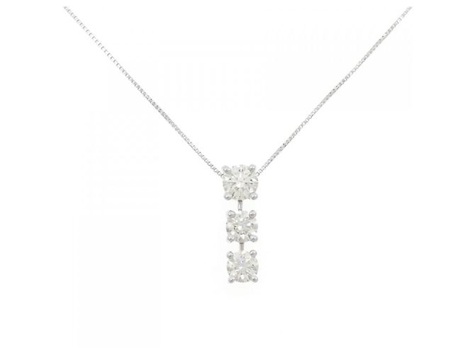 Autre Marque Au750 Diamant-Halskette Silber