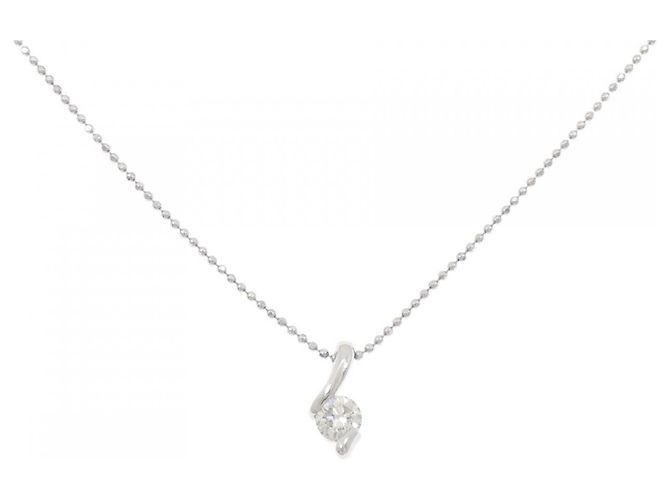 Autre Marque Colar de platina e diamantes Prata