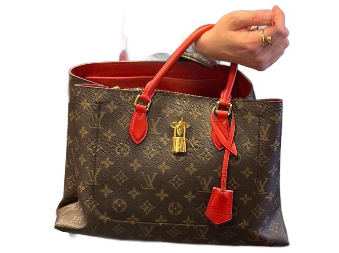 Louis Vuitton Flower Tote Borsa Monogram Rosso Monogramma