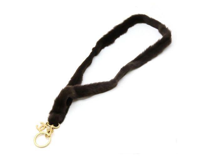 Chanel Weasel Fur Neck Strap Bronze