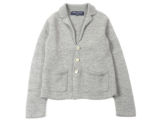 Autre Marque COMME des GARCONS HOMME Knit Jacket Wool Knit Jacket Grey  ref.2480483