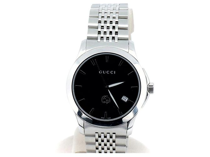 Zeitlose Edelstahl-Uhr von Gucci Silber