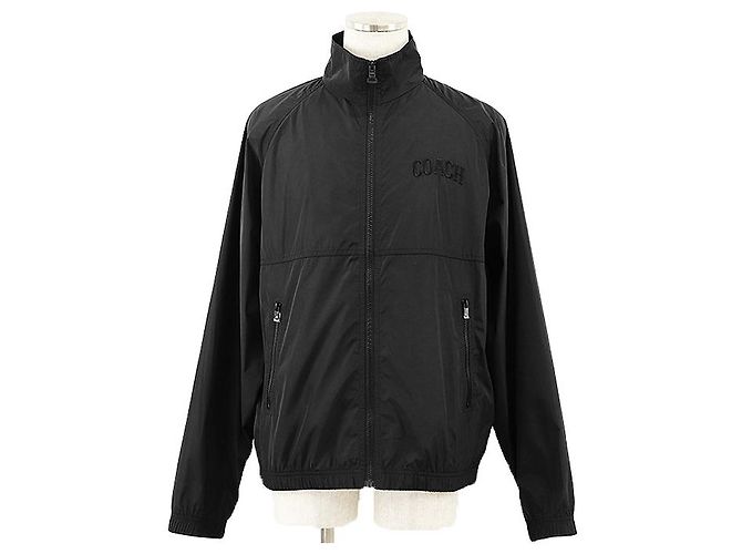 Coach Track Jacket Polyester Jacket Black